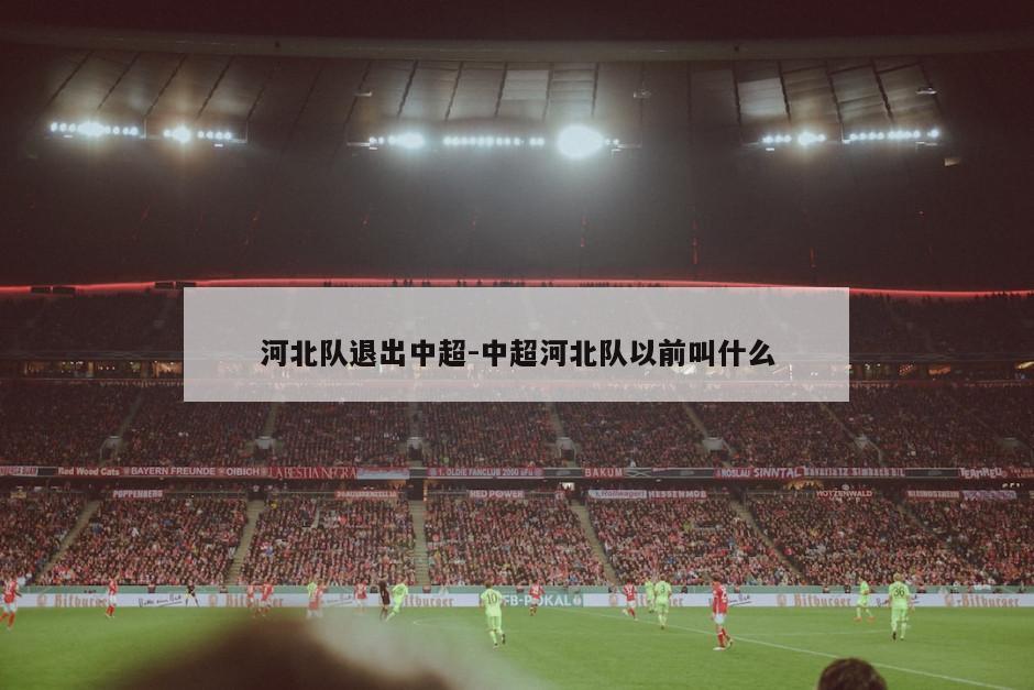 河北队退出中超-中超河北队以前叫什么